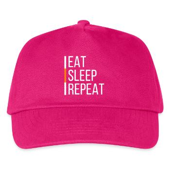 EAT SLEEP REPEAT - Casquette de baseball Enfant - fuchsia - Devant