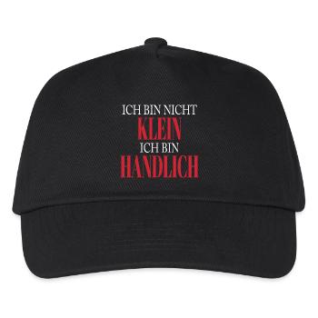 ich bin nicht klein ich bin handlich - Kinder Basecap - Schwarz - Vorne