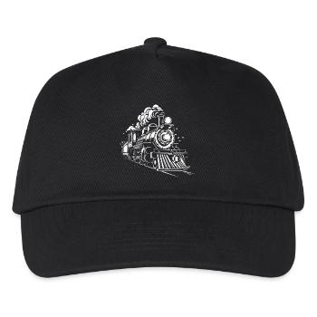 Steam locomotive - Kids’ Baseball Cap - black - Front