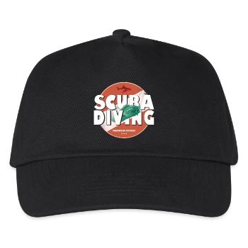 Scuba Diving Patch Logo with Moray Eel - Kids’ Baseball Cap - black - Front