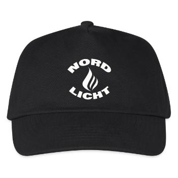 NORDLICHT - Kinder Basecap - Schwarz - Vorne