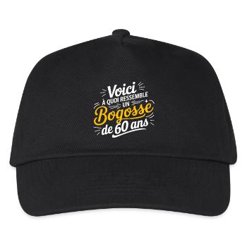 60 BOG - Kinder Basecap - Schwarz - Vorne