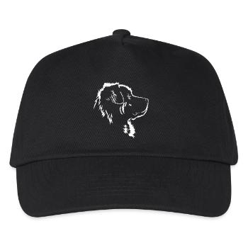 Leonberger Silhouette Hunde Hund Wilsigns - Kinder Basecap - Schwarz - Vorne