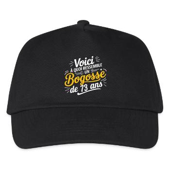 Bogosse 73 Jahre alt - Kinder Basecap - Schwarz - Vorne