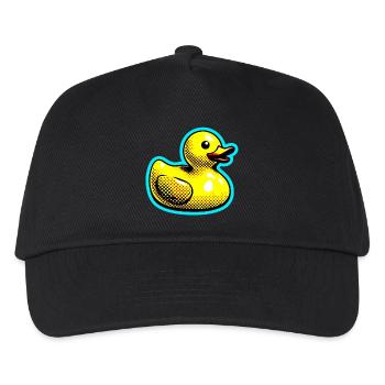 Ente Ente Ente Ente Ente - Kinder Basecap - Schwarz - Vorne