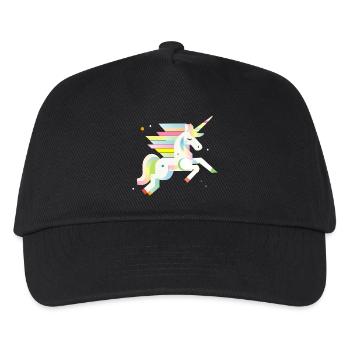 Delicate Geometric Unicorn – Dreamy & Magical - Kids’ Baseball Cap - black - Front
