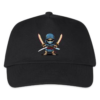 Ninja-Mumie - Kinder Basecap - Schwarz - Vorne