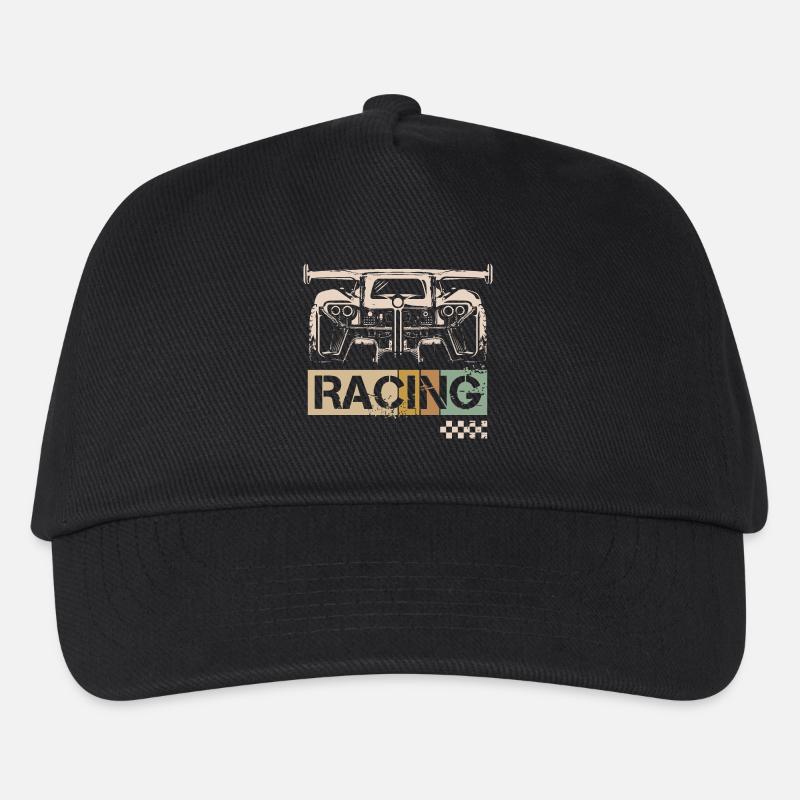 Voiture de course rétro tuner tuner course - Casquette de baseball Enfant - noir
