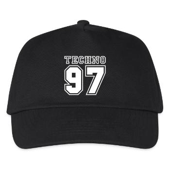 TECHNO 97 - Kinder Basecap - Schwarz - Vorne