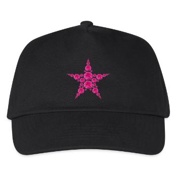 Dahlias Étoile - Casquette de baseball Enfant - noir - Devant
