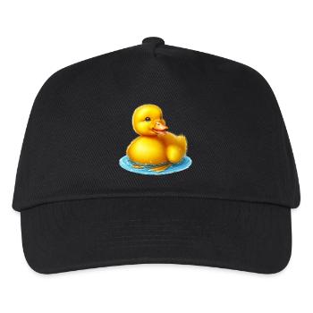Ente Ente Ente Ente Ente - Kinder Basecap - Schwarz - Vorne
