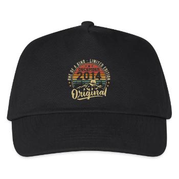 Retro Vintage December 2014 Birthday Gift - Kids’ Baseball Cap - black - Front