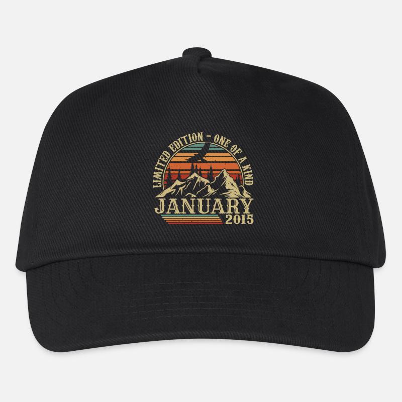 Januar 2015 - Januar 2015 Geburtstagsgeschenk - Kinder Basecap - Schwarz