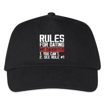 Rules for dating my daughter - Kids’ Baseball Cap - black - Front
