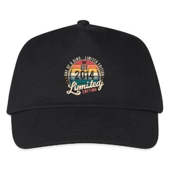 Geburtstagsgeschenk 2014 Jahrgang 2014 Retro 2014 - Kinder Basecap - Schwarz - Vorne