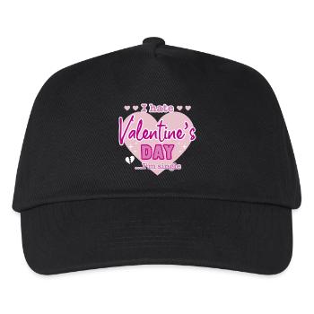 I hate valentine`s day - Kinder Basecap - Schwarz - Vorne