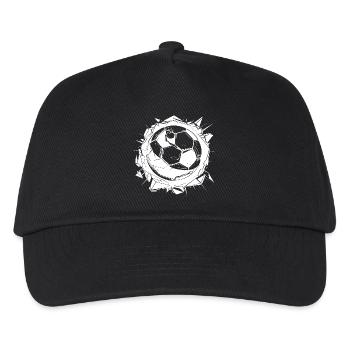 Soccer Drawing - Kids’ Baseball Cap - black - Front