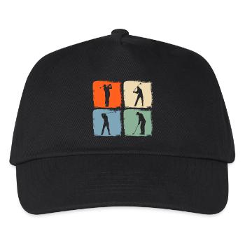 Golfspieler Golf - Kinder Basecap - Schwarz - Vorne