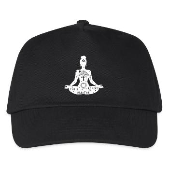Yoga-Kunst #3 - Kinder Basecap - Schwarz - Vorne