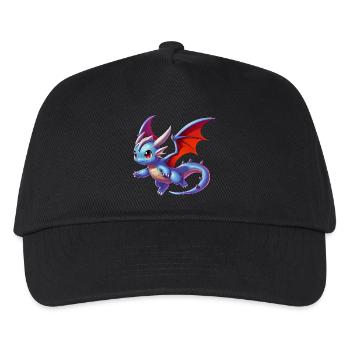 Drache - Kinder Basecap - Schwarz - Vorne