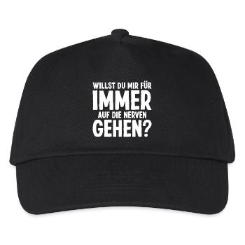 Heiratsantrag Willst du mich Heiraten Verloben - Kinder Basecap - Schwarz - Vorne