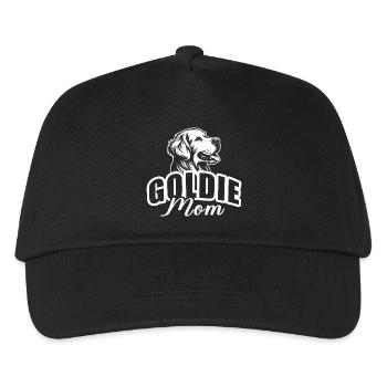 "Goldie Mom" mit Hundekopf - Kinder Basecap - Schwarz - Vorne