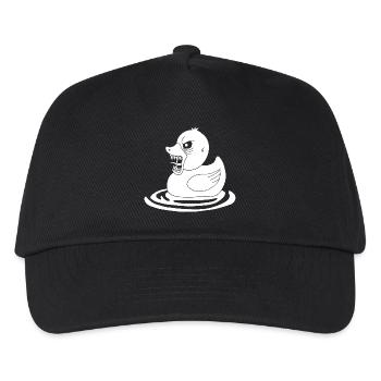 Weiße dämonische Ente - Kinder Basecap - Schwarz - Vorne