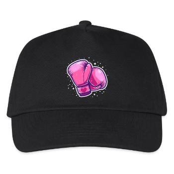 Boxhandschuhe Grafik - Kinder Basecap - Schwarz - Vorne