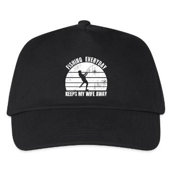 Angler Witz - Kinder Basecap - Schwarz - Vorne