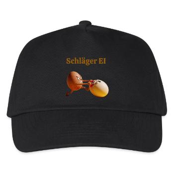 Racket Egg – Bataille d’œufs amusante - Casquette de baseball Enfant - noir - Devant