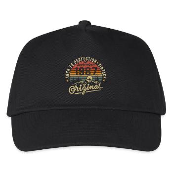 september 1987 anniversary september 1987 september - Kids’ Baseball Cap - black - Front