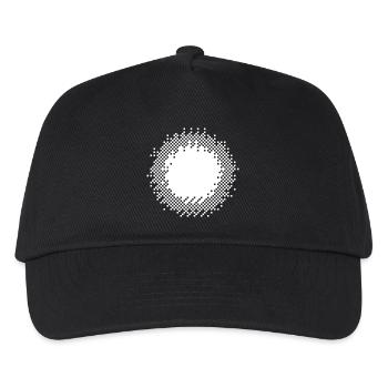 Abstract Geometric Spiral Pattern - Kids’ Baseball Cap - black - Front