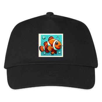 Clownfisch - Kinder Basecap - Schwarz - Vorne