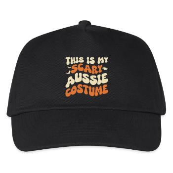 Halloween Last Minute Kostüm Australian Shepherd - Kinder Basecap - Schwarz - Vorne