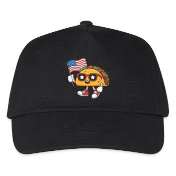  Patriotic Kawaii Taco Independence Day 4th of - Kinder Basecap - Schwarz - Vorne