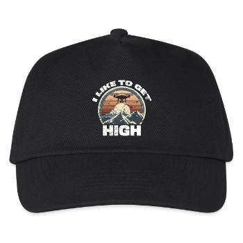 Drohne I like to get high - Kinder Basecap - Schwarz - Vorne