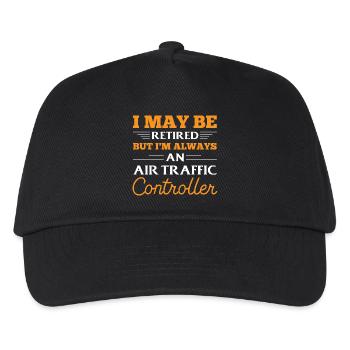 Funny aviation motif - Kids’ Baseball Cap - black - Front