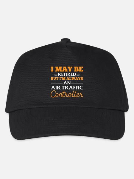 Funny aviation motif - Kids’ Baseball Cap - black