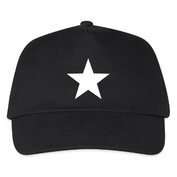 Stern - Kinder Basecap - Schwarz - Vorne