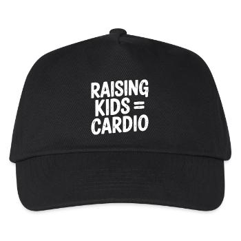 Raising Kids = Cardio - Kids’ Baseball Cap - black - Front