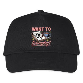 Screenwriter Want To Read My Screenplay Book Lover - Kinder Basecap - Schwarz - Vorne
