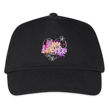 Kleine Schwester - Kinder Basecap - Schwarz - Vorne