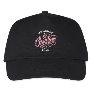 Let Christine do that - name day - Kids’ Baseball Cap - black - Front