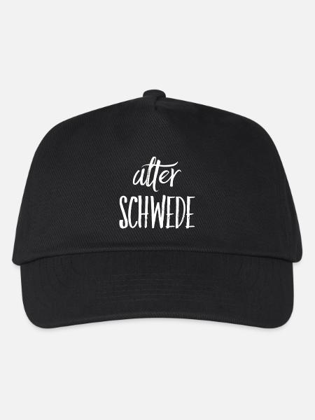 Alter Schwede - Lustiger Spruch - Funny - Kinder Basecap - Schwarz