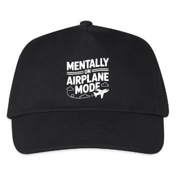Mentalement en mode avion - Casquette de baseball Enfant - noir - Devant