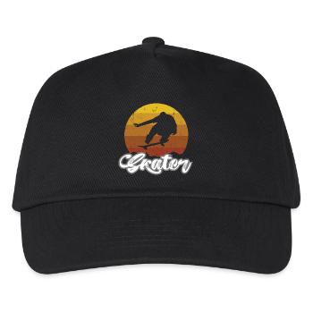 Skater - Kinder Basecap - Schwarz - Vorne