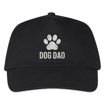 Paw Dog Daddy Footprint - Kids’ Baseball Cap - black - Front