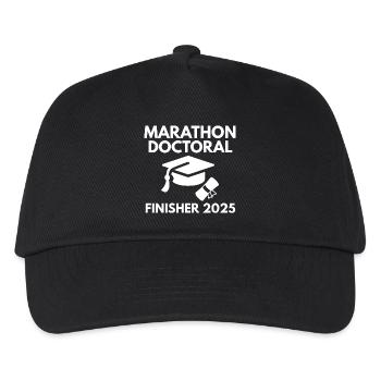 Marathon Doctoral Finisher 2025 PhD Student Gift - Kids’ Baseball Cap - black - Front
