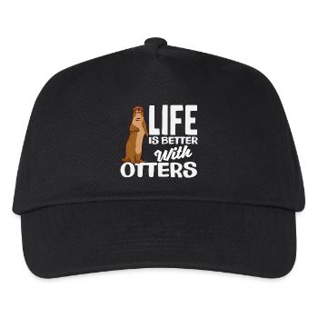 Sea otters live better - Kids’ Baseball Cap - black - Front