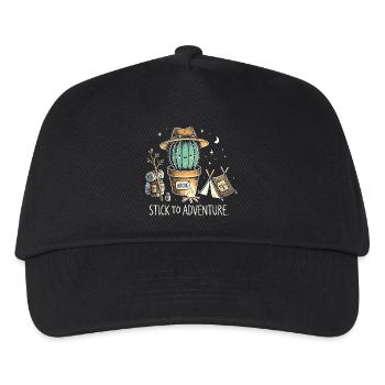 Stick to Adventure - Kinder Basecap - Schwarz - Vorne